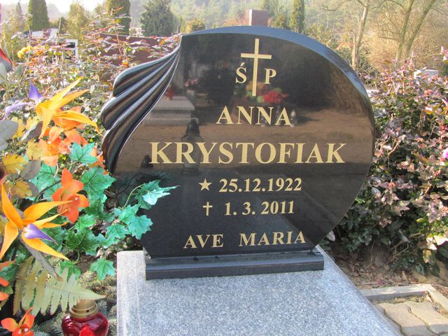 Anna Krystofiak 1922 Wronki - Grobonet - Wyszukiwarka osób pochowanych