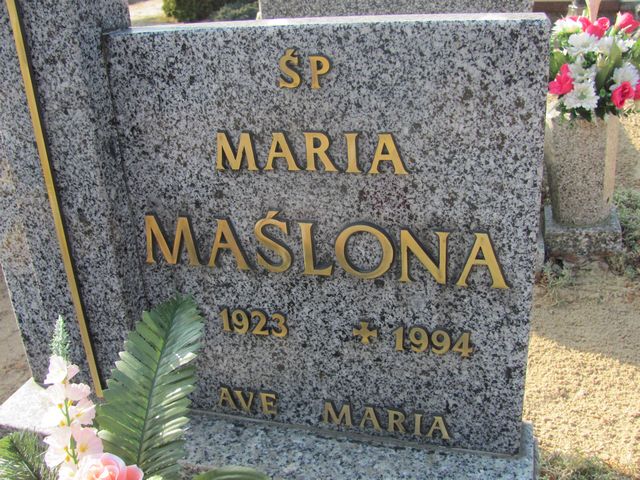 Maria Maślona 1923 Wronki - Grobonet - Wyszukiwarka osób pochowanych