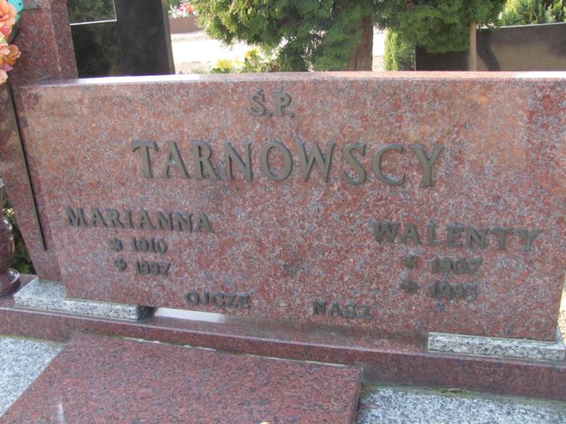 Walenty Tarnowski 1907 Wronki - Grobonet - Wyszukiwarka osób pochowanych